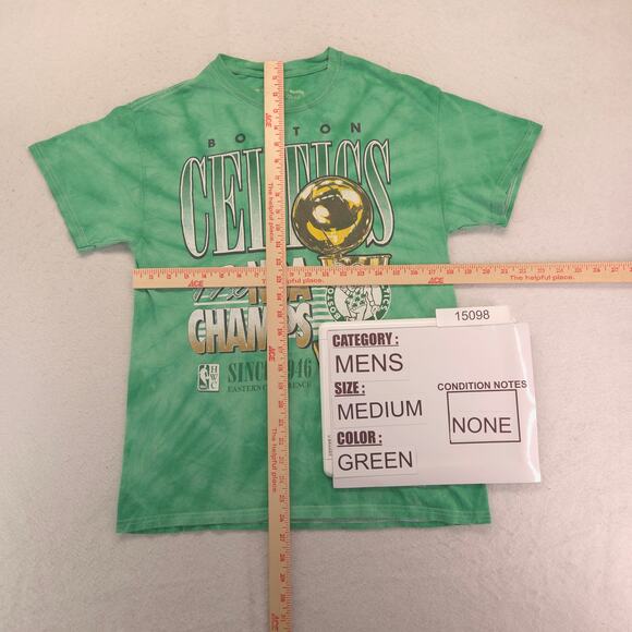 Mitchell & Ness Boston Celtics Crew Neck Basketball Shirt Mens Size M Green - Picture 5 of 9